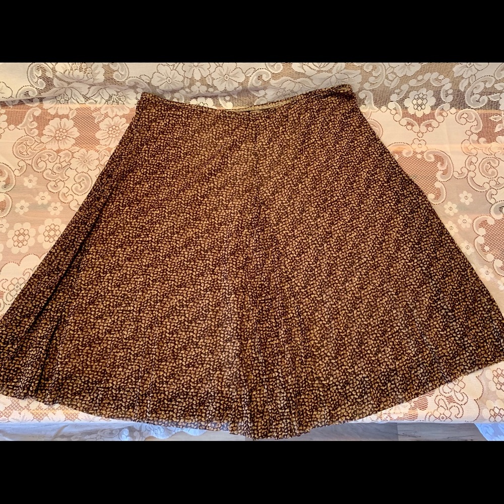 Liz Claiborne Leopard A-Line Flair Skirt